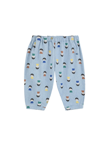 Pantalone in denim leggero con stampa all over per neonati Bobo Choses B225AB082 UNI 
