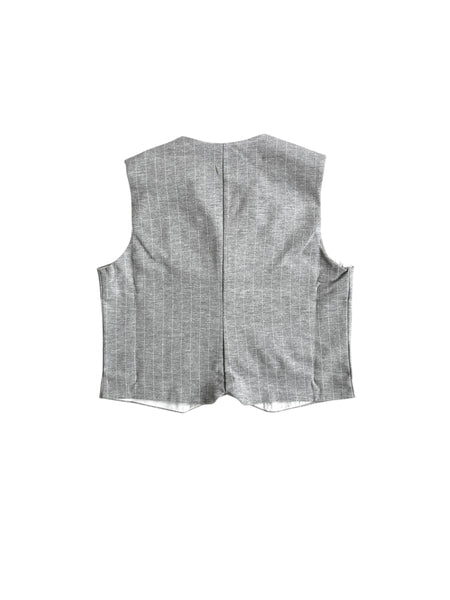 Gilet grigio gessato per neonati e bambini Fiorile 1438 001 