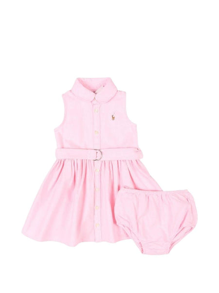 Abito chemisier rosa con cintura per neonata Ralph Lauren Kids 310969058002 BATH PINK 