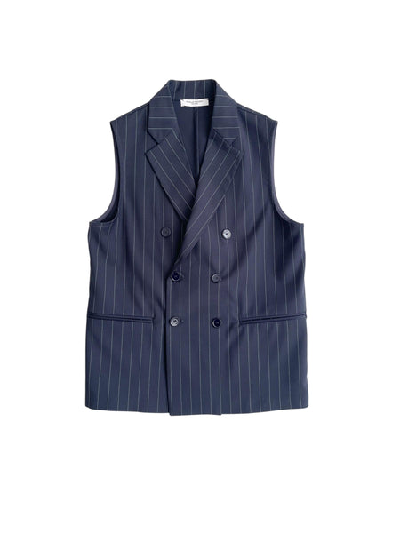 Gilet blu gessato per bambino Paolo Pecora PP4191 BLU 