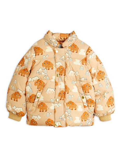 Piumino beige con stampa all over per neonati e bambini Mini Rodini 2571011413 BEIGE 