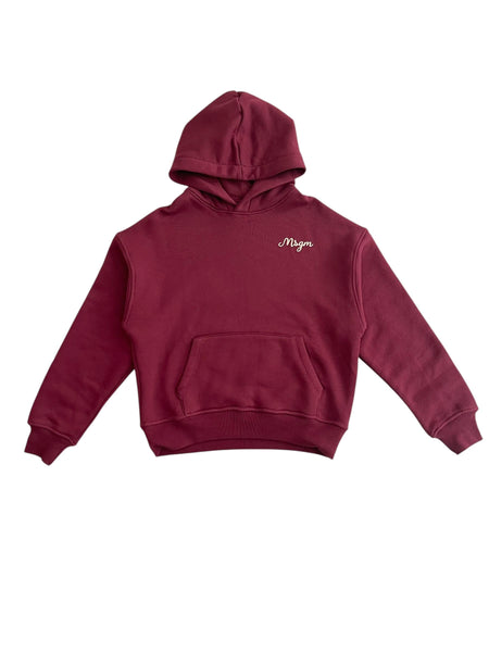 Felpa con cappuccio bordeaux per bambini Msgm F5MSJBHS254 MS034 