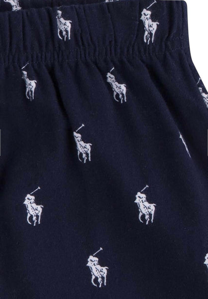 Pigiama blu con stampa all over per bambino Ralph Lauren Kids 9P0137 BCV 