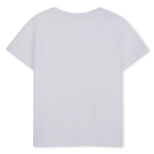 T-shirt bianca con paillettes per neonata e bambina BILLIEBLUSH U21922 10P 