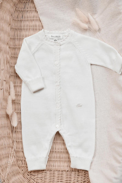 Tutina in maglia panna per neonata Tartine et Chocolat CC32020-13 NACRE 