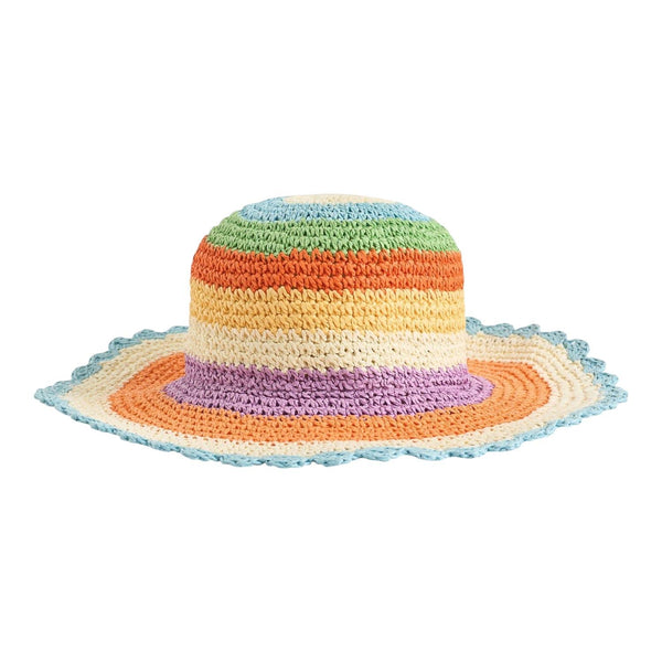 Cappello di paglia multicolor per bambina Molo SCALLOP STRAW 9525 