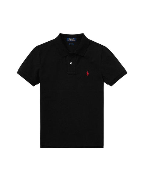 Polo nera con logo per bambini Ralph Lauren Kids 323547926001 BLACK 