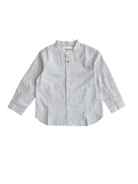 Camicia bianca a righe blu per neonato e bambino Zhoe & Tobiah OTL5 40 