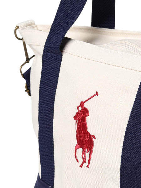 Borsa avorio e blu con logo per bambina Ralph Lauren Kids 9AR023 BDF 