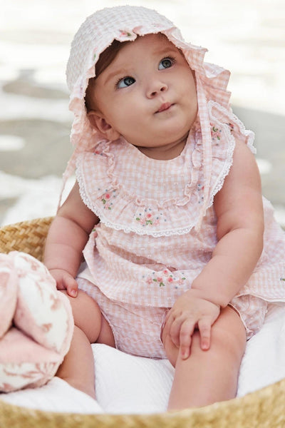 Set Vichy rosa per neonata Tartine et Chocolat CC37040-30 ROSEE 