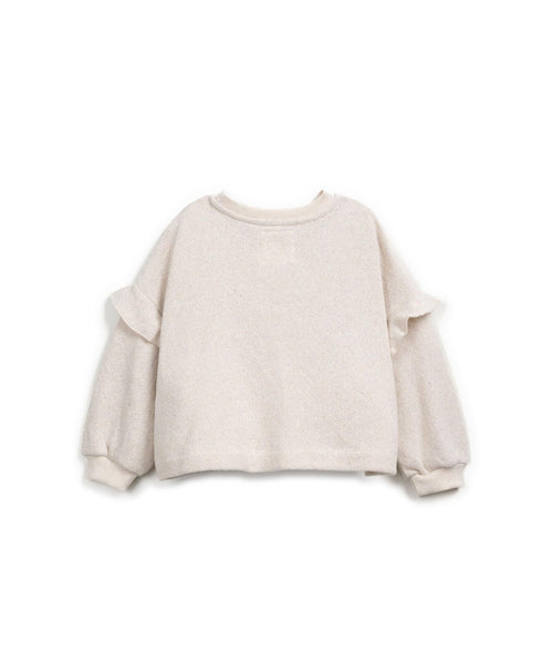 Maglia panna per bambina Play up 4AR11350 P0085 