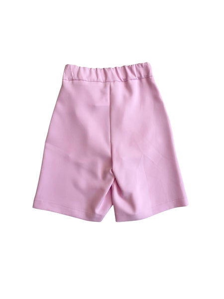 Bermuda rosa con fiocco per bambina Lulù by Miss Grant LL4214 ROSA 