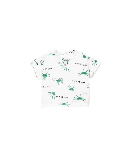 Serafino bianca con stampa all over per neonato Play up 1AS11053 E766N 