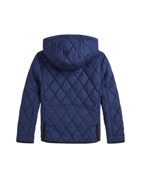 Giubbino trapuntato blu con logo per bambino Ralph Lauren Kids 323943455002 NAVY 