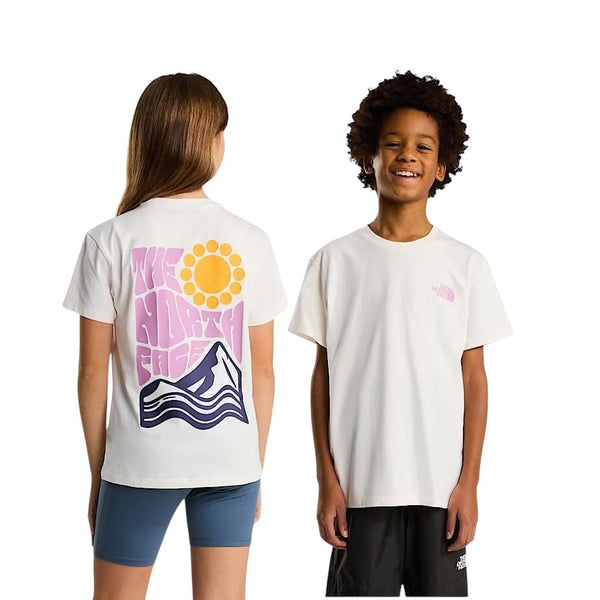 T-shirt panna con stampa per bambini The North Face NF0A8G21QLI QLI1 