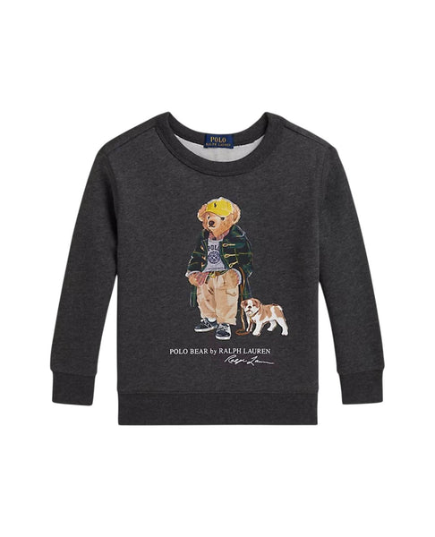 Felpa grigia con stampa per neonato e bambino Ralph Lauren Kids 322979490001 WINDSOR HEATHER 