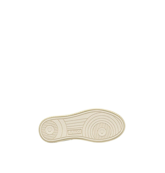 Sneakers in pelle panna e verde per bambini Autry KDLK FF07 