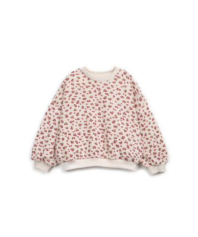 Maglia panna con stampa animalier all over per bambina Play up 4AR11352 E731N 