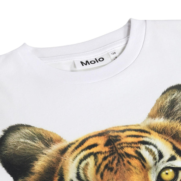 T-shirt bianca con stampa per bambino Molo ROLLO 9863 