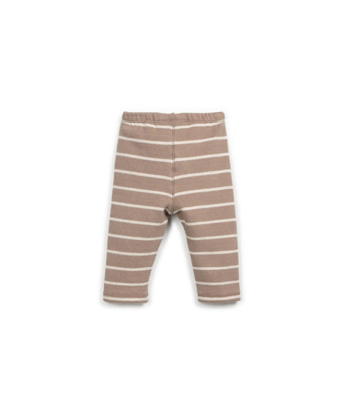 Leggings nocciola a righe panna per neonati Play up 1AR11651 R331N 
