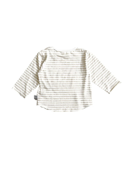 T-shirt a righe beige per neonato Snug 933BB6S042G40 0067 