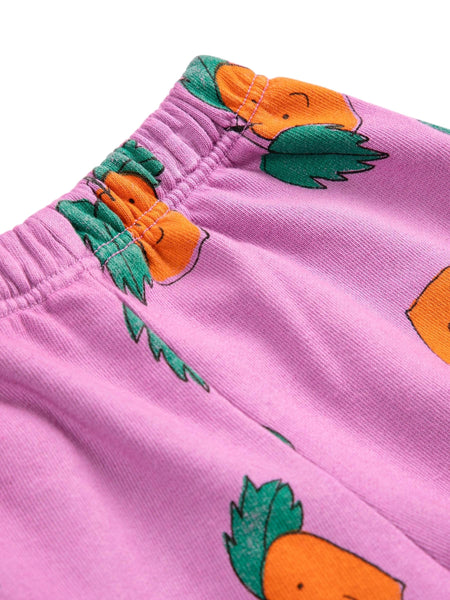 Pantalone in felpa fucsia scuro con stampa all over  per neonata Bobo Choses B126AB071 UNI 