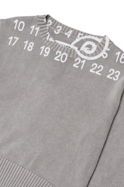 Maglia grigia con logo per bambini MM6 Maison Margiela M61027 M6907 
