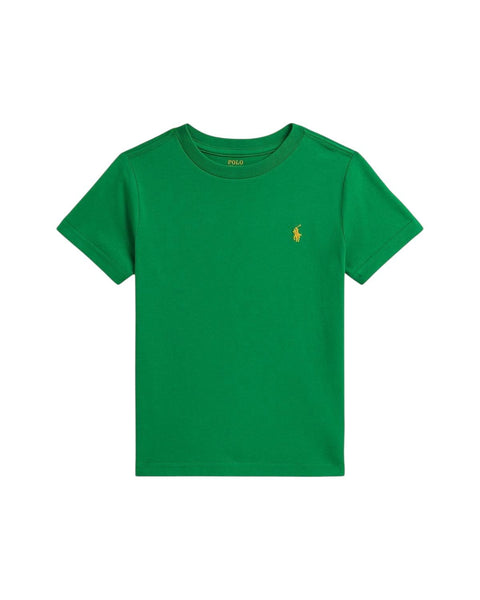 T-shirt verde con logo per neonato e bambino Ralph Lauren Kids 322832904500 GREEN 
