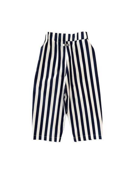 Pantalone a righe bianche e blu per neonati e bambini Cucù Lab ENRICO RIGA BLU 
