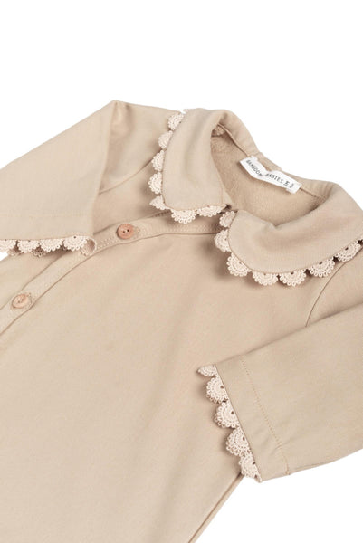 Tutina senape con colletto per neonata Bamboom 1134TE00074 LIGHT MUSTARD 