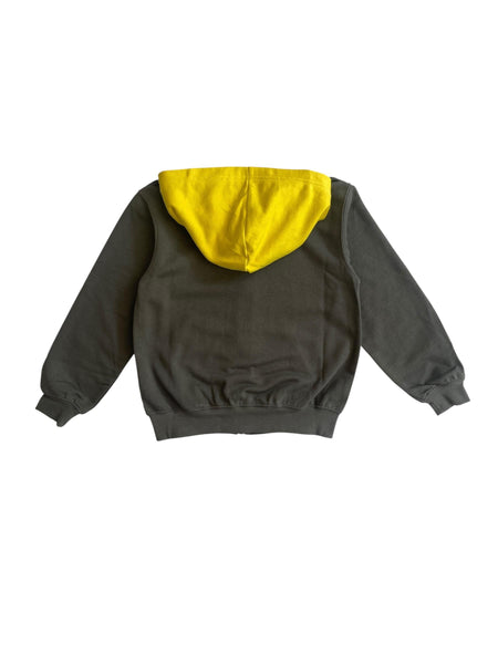 Felpa aperta con cappuccio verde e gialla per bambino Jordan 95F120 F84 