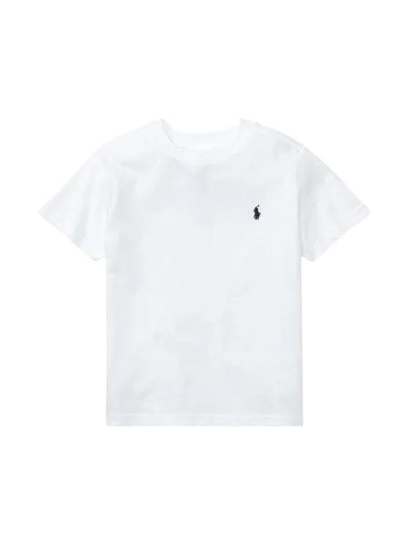 T-shirt bianca con logo per neonato e bambino Ralph Lauren Kids 322832904035 WHITE 