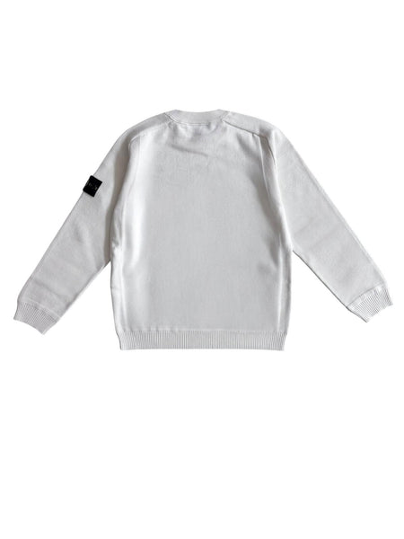 Maglia latte con logo per bambino Stone Island L1S165100009 S00B5 V0001 
