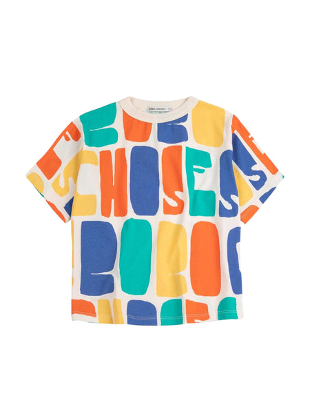 T-shirt con stampa logo multicolor per neonata e bambina Bobo Choses B126AC137 UNI 
