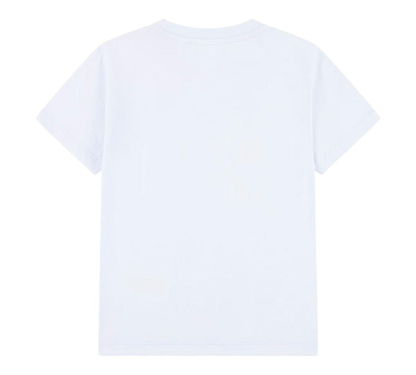 T-shirt bianca con stampa per bambino Lacoste 947583 W8L 