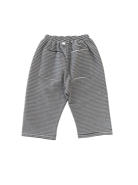 Pantalone a righe bianche e blu per neonati e bambini Cucù Lab MAMUELE LATTE BLU 