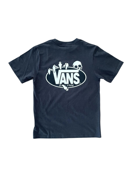 T-shirt nera con logo per bambino Vans VN000VW4BLK1 BLACK 