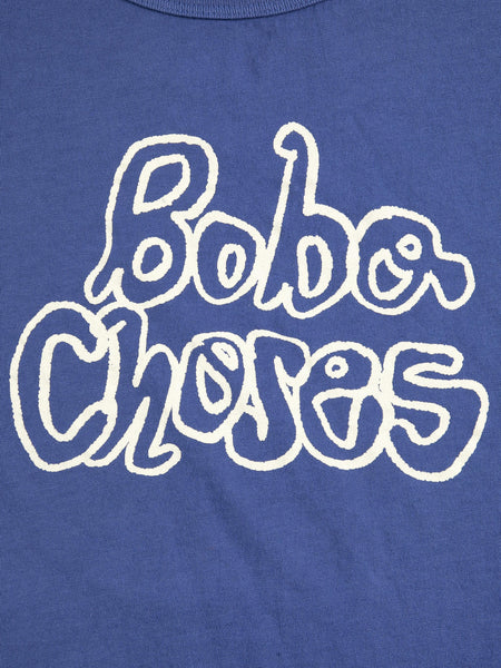 T-shirt blu con logo per neonato e bambino Bobo Choses B126AC138 UNI 