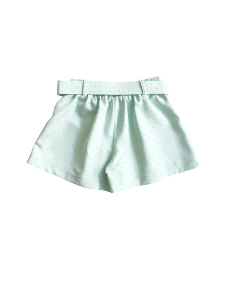Shorts menta con strass per bambina Lulù by Miss Grant LL4167 MENTA 