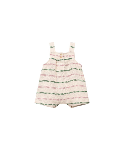 Tuta in maglia beige a righe per neonata Play up 2AS11501 R366P 