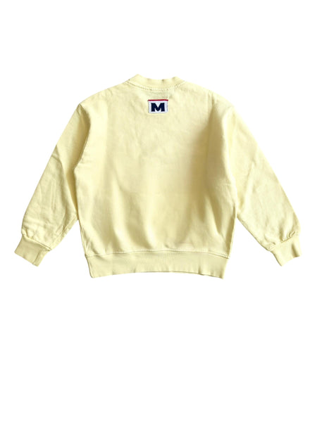 Felpa gialla con logo per bambini Msgm S6MSJUSW053 MS075 
