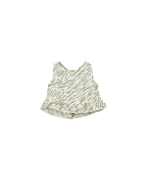 Top bianco con fantasia verde all over per neonata Play up 2AS11151 E755N 