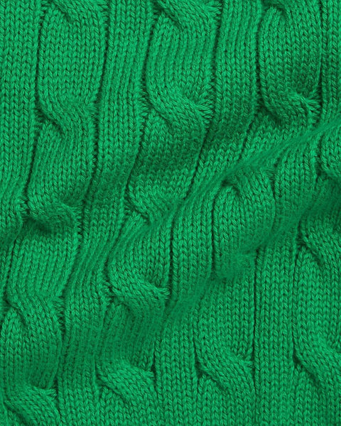 Cardigan in maglia a trecce verde per neonato Ralph Lauren Kids 320925717500 GREEN 