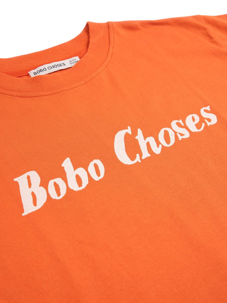 T-shirt arancio con logo per neonati e bambini Bobo Choses B126AC016 UNI 