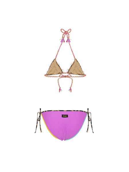Bikini fantasia leopardata per bambina F**K FJ26-SG0100X02 FANT 