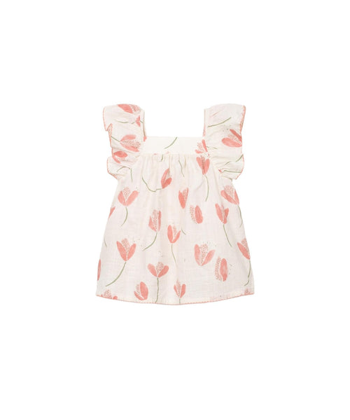 Abito panna con stampa all over per neonata Play up 2AS11454 E788N 