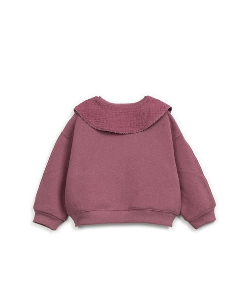 Felpa melanzana per bambina Play up 4AR10903 P5027 