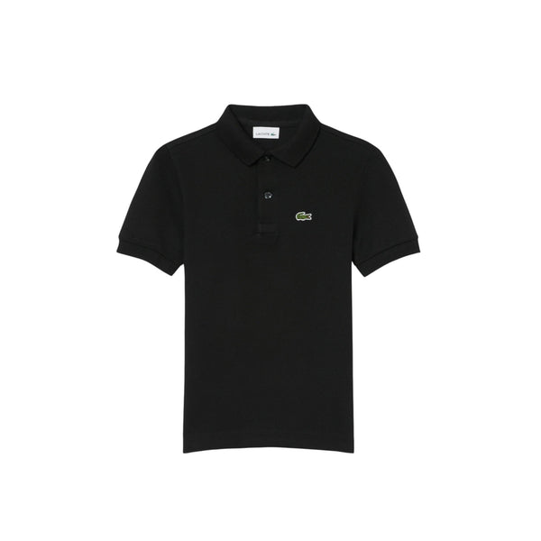 Polo nera con logo per bambino Lacoste 947354 K96 