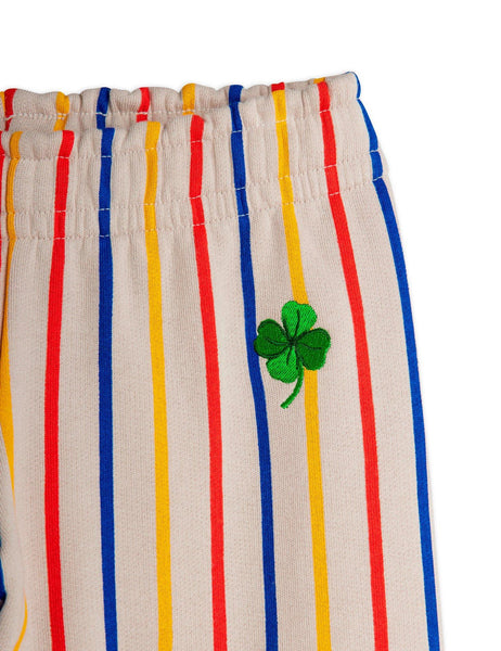 Pantalone in felpa grigia con righe multicolor per neonati e bambini Mini Rodini 2573013200 MULTI 