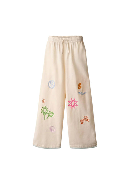 Pantaloni bianchi con ricami per bamina Molo ALFIE 5602 